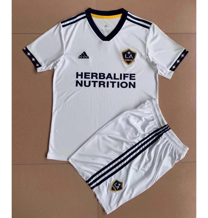 Kids Los Angeles Galaxy 2022/23 Home Soccer Kits Shirt With Shorts